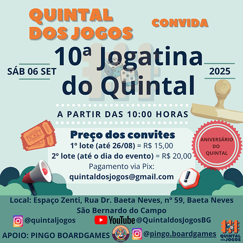 10° Jogatina do Quintal